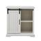 Walker Edison 32" Brushed White Sliding Grooved Door Accent Console